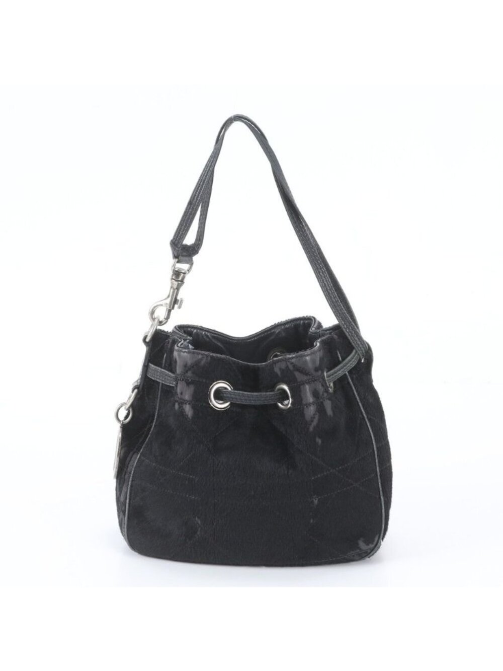 Dior Calf Hair 175 BM Leather Handbag Black